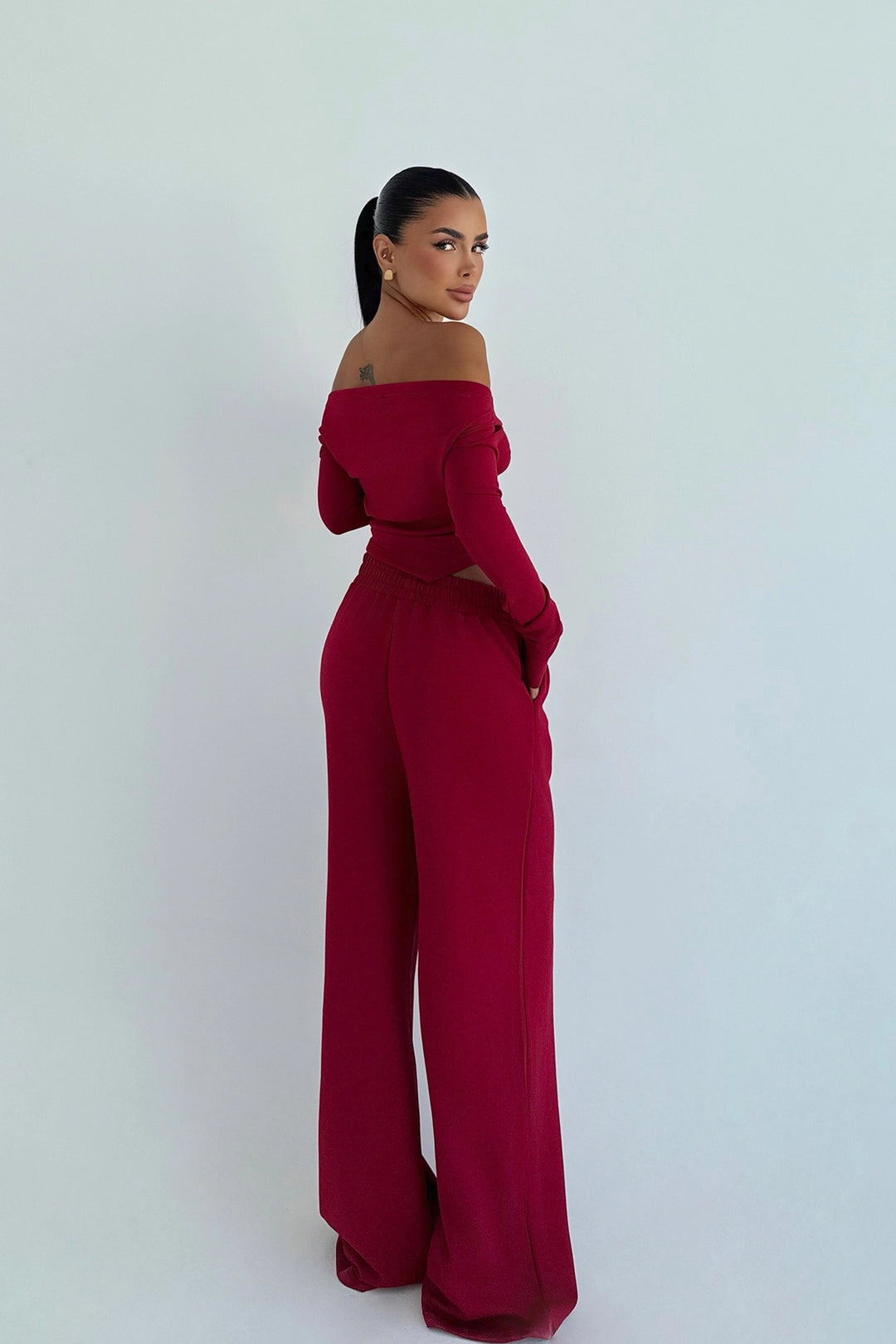 EYY Women Bordo Pantolon Takımı - Hof