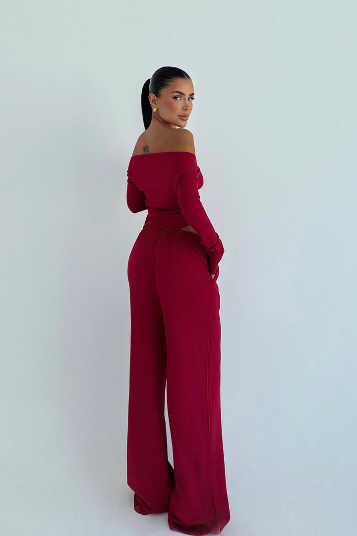 EYY Women Bordo Pantolon Takımı - Hof