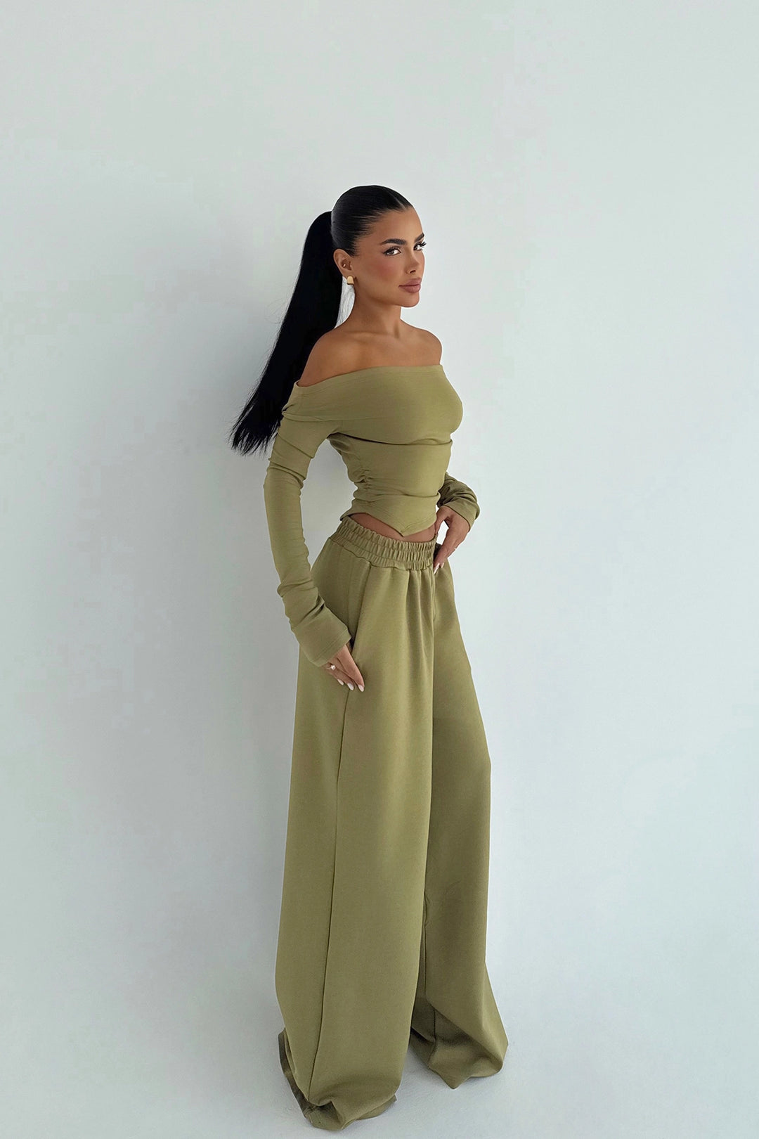 EYY Women Khaki Pantolon Takımı - Turlock