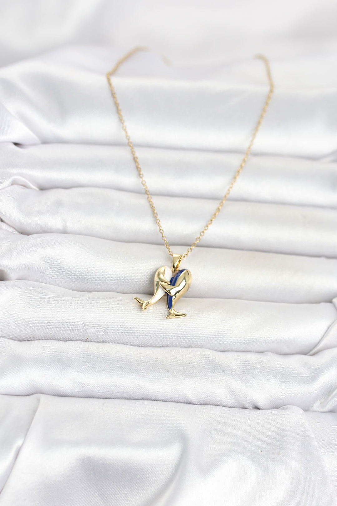 EBJ 316L Çelik Zincir Gold Renk Dolphin Model Kadın Kolye - Salisbury