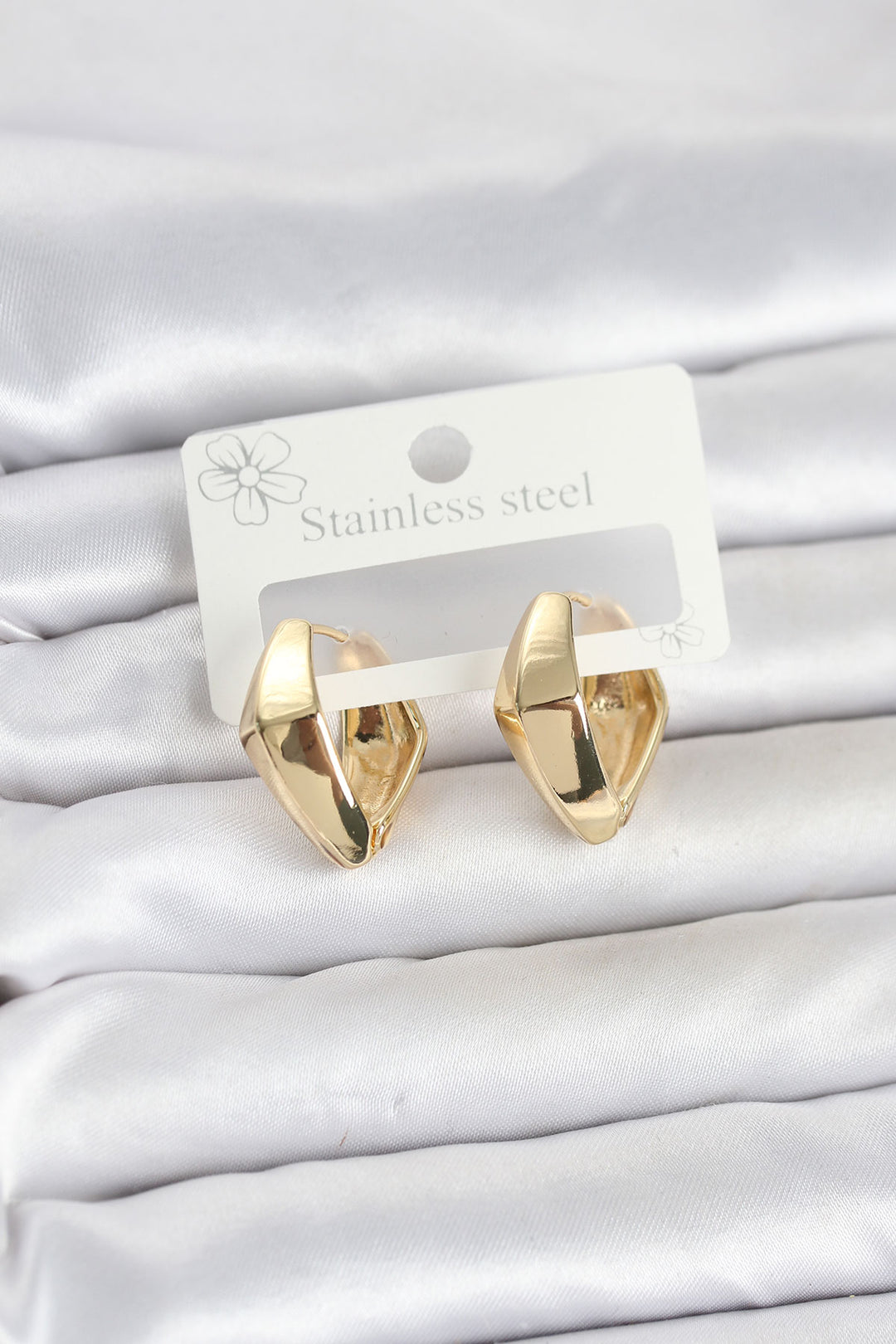 EBJ 316L Çelik Gold Renk Elmas Model Halka Kadın Küpe - Neuilly-sur-Marne