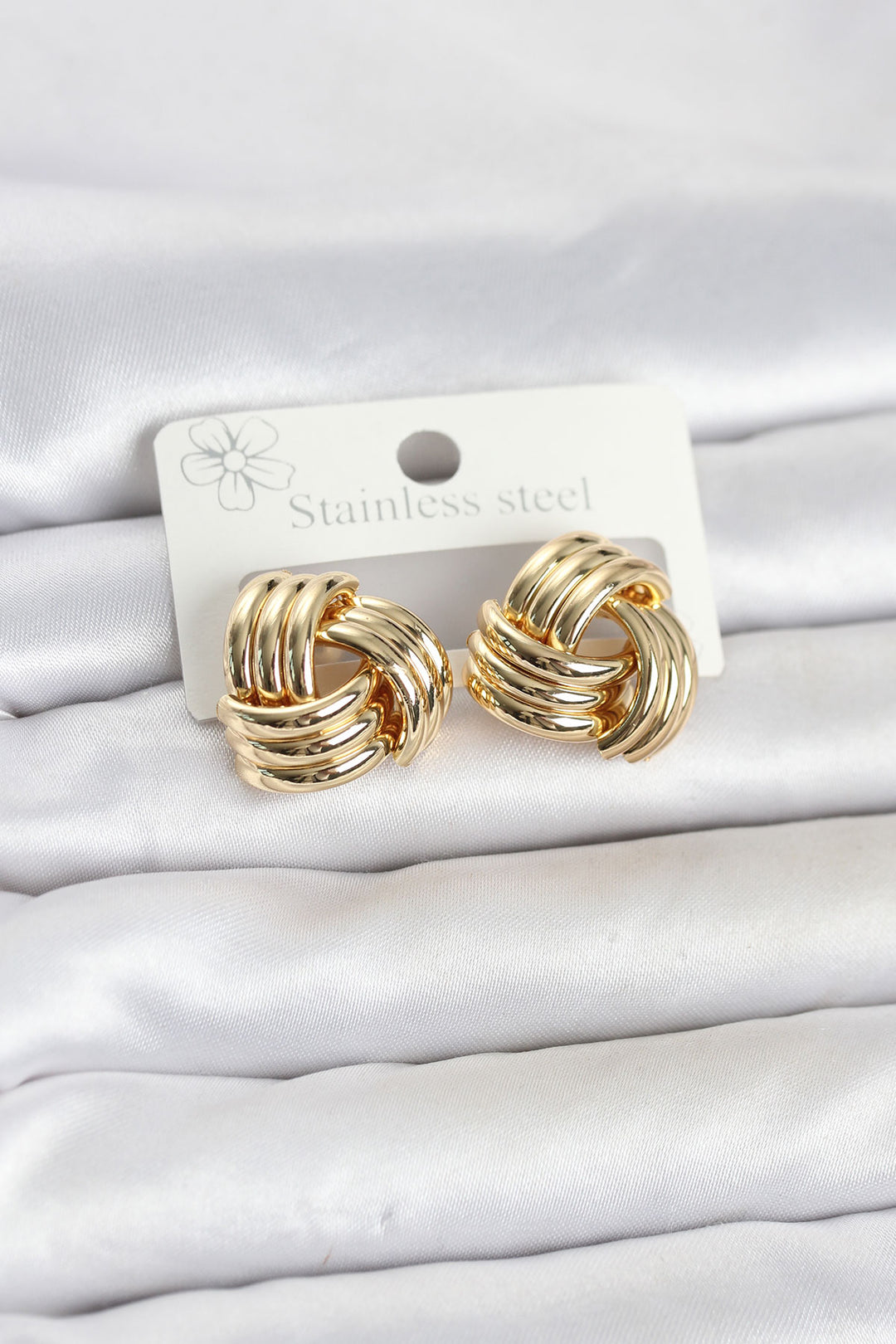 EBJ 316L Çelik Gold Renk Sarmal Model Kadın Küpe - Concord