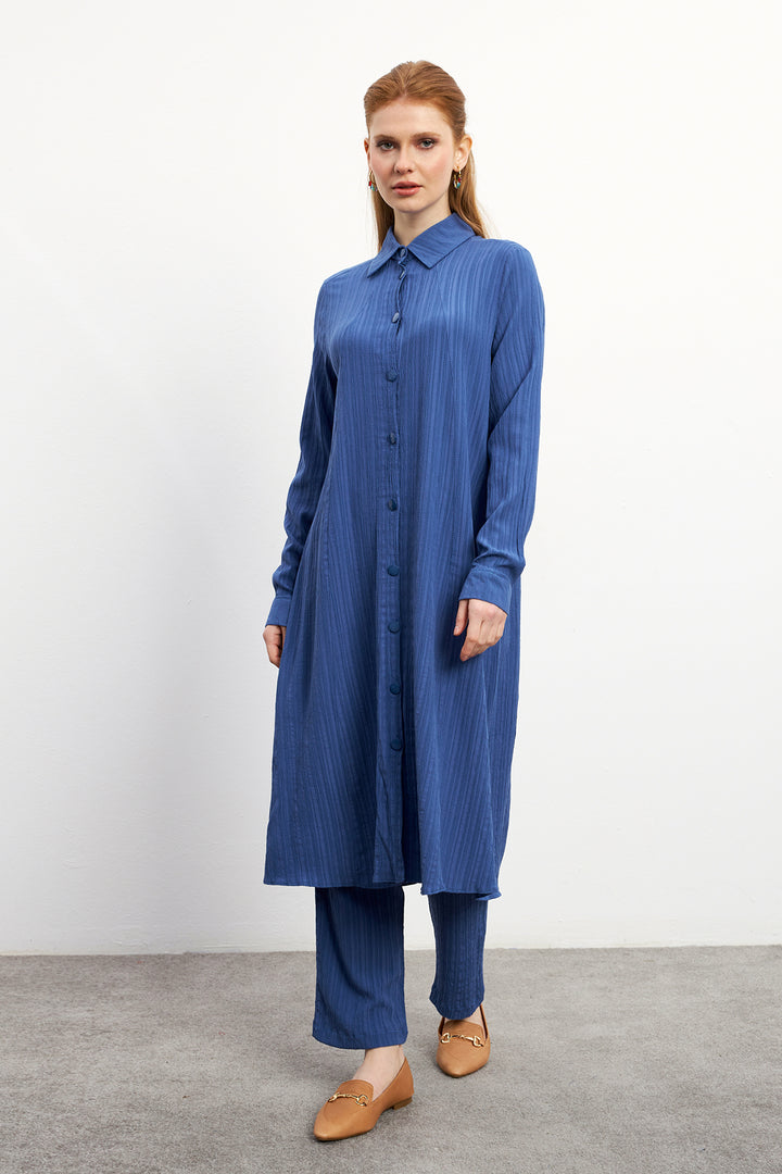 ZRF Women Elina Tunic Pants Set - Indigo - Chartres