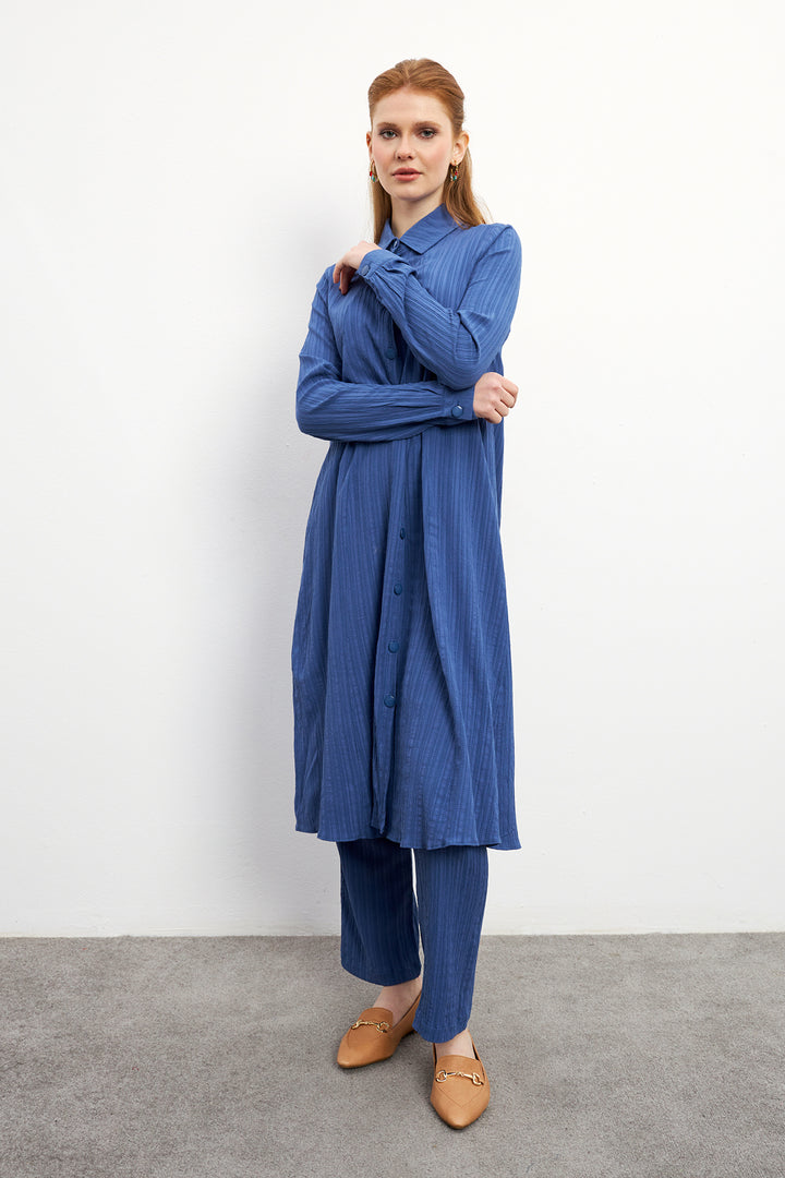 ZRF Women Elina Tunic Pants Set - Indigo - Chartres