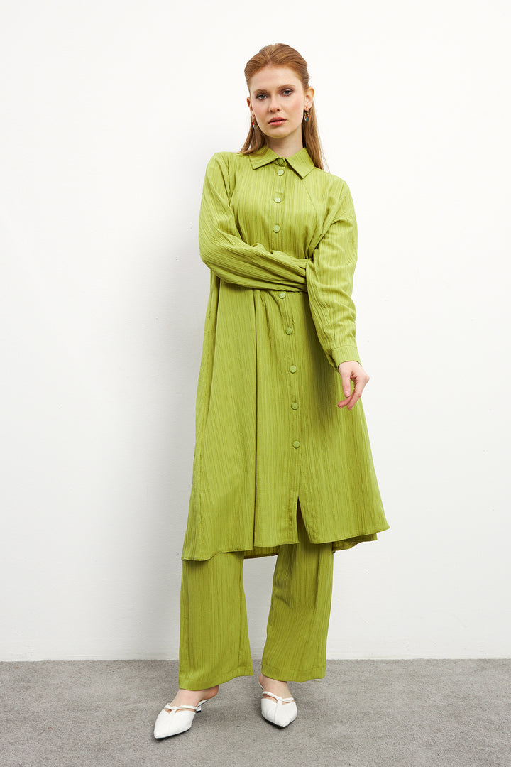 ZRF Women Elina Tunic Pants Set - Olive Green - Bayonne