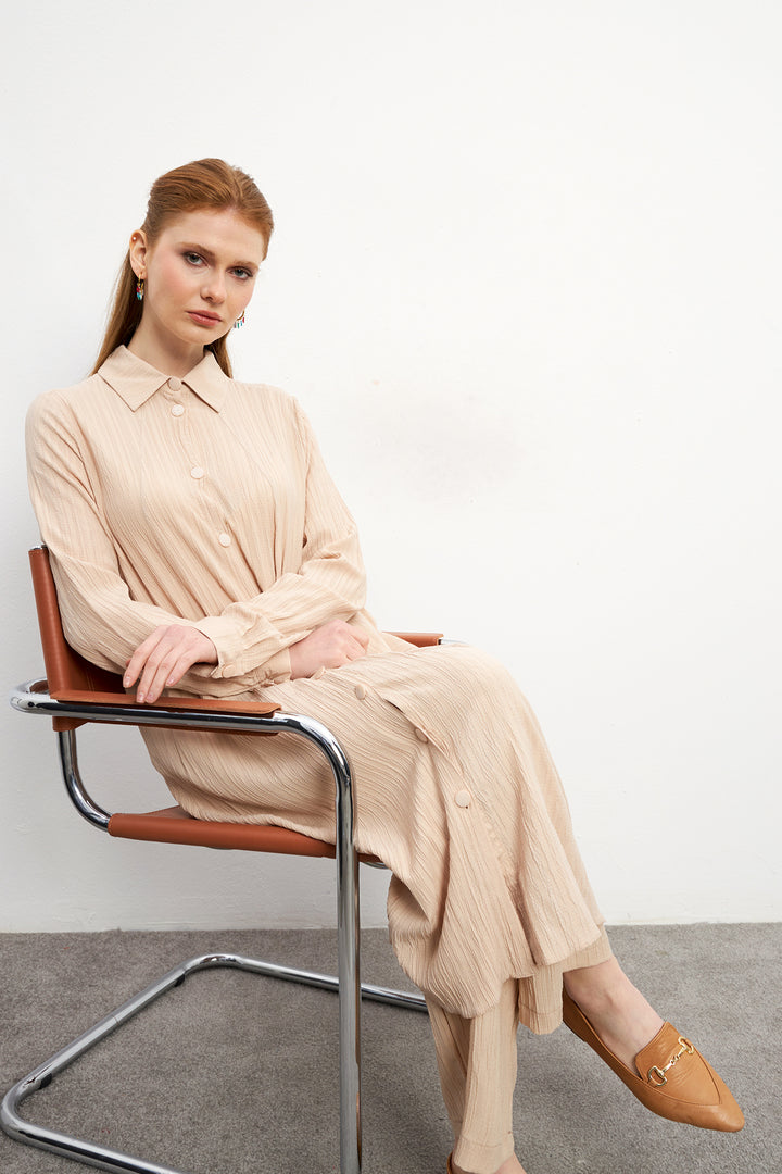 ZRF Women Elina Tunic Pants Set - Beige - Idaho Falls