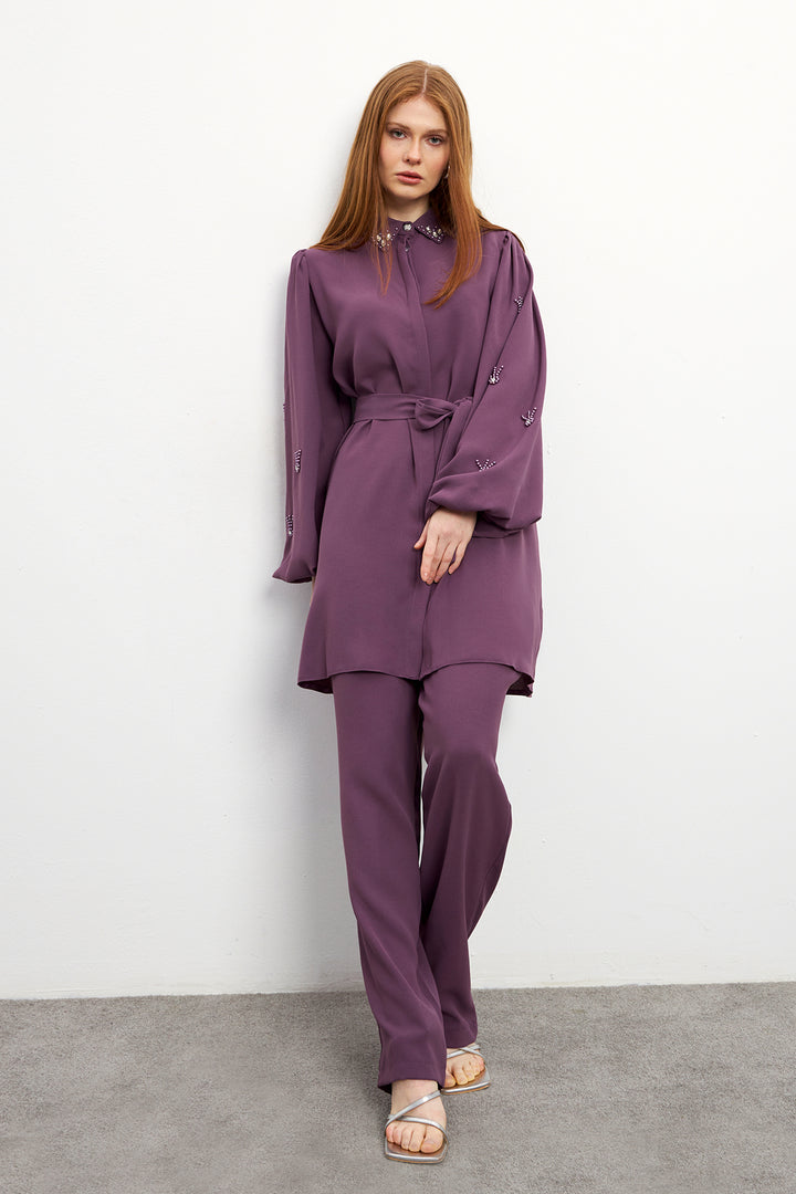 ZRF Women Leora Tunic Pants Set - Lilac - Herten
