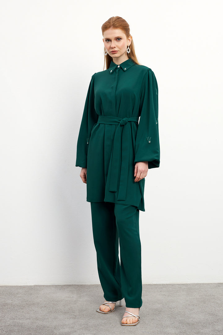 ZRF Women Leora Tunic Pants Set - Emerald - Korosten