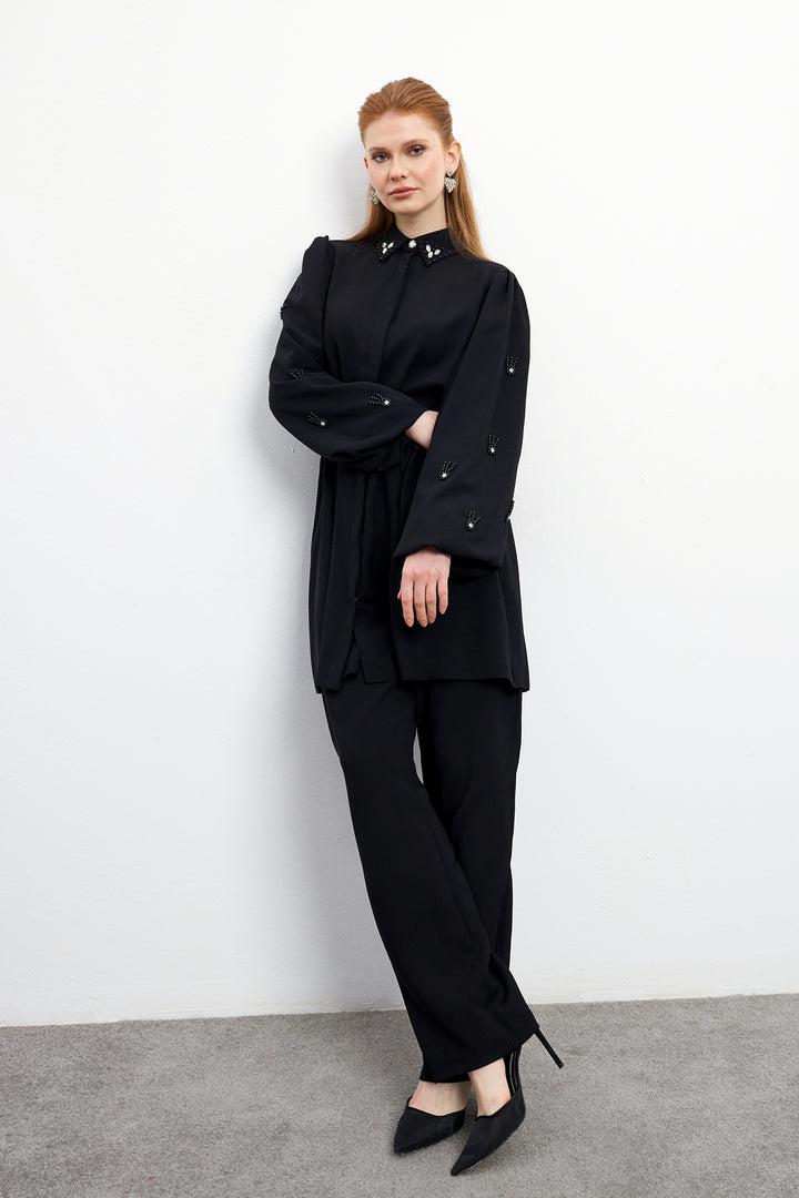 ZRF Women Leora Tunic Pants Set - Black - Amiens