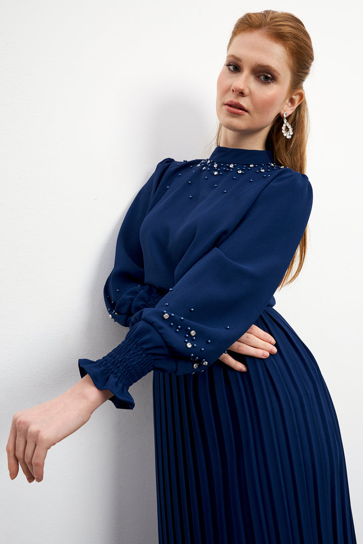 ZRF Women Valeria Skirt and Blouse Set - Indigo - Sfântu-Gheorghe