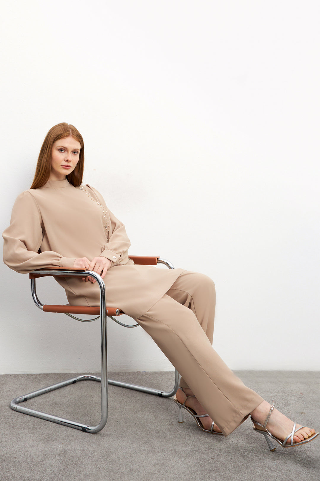 ZRF Women Eliza Tunic Pants Set - Beige - Kamianets-Podilskyi