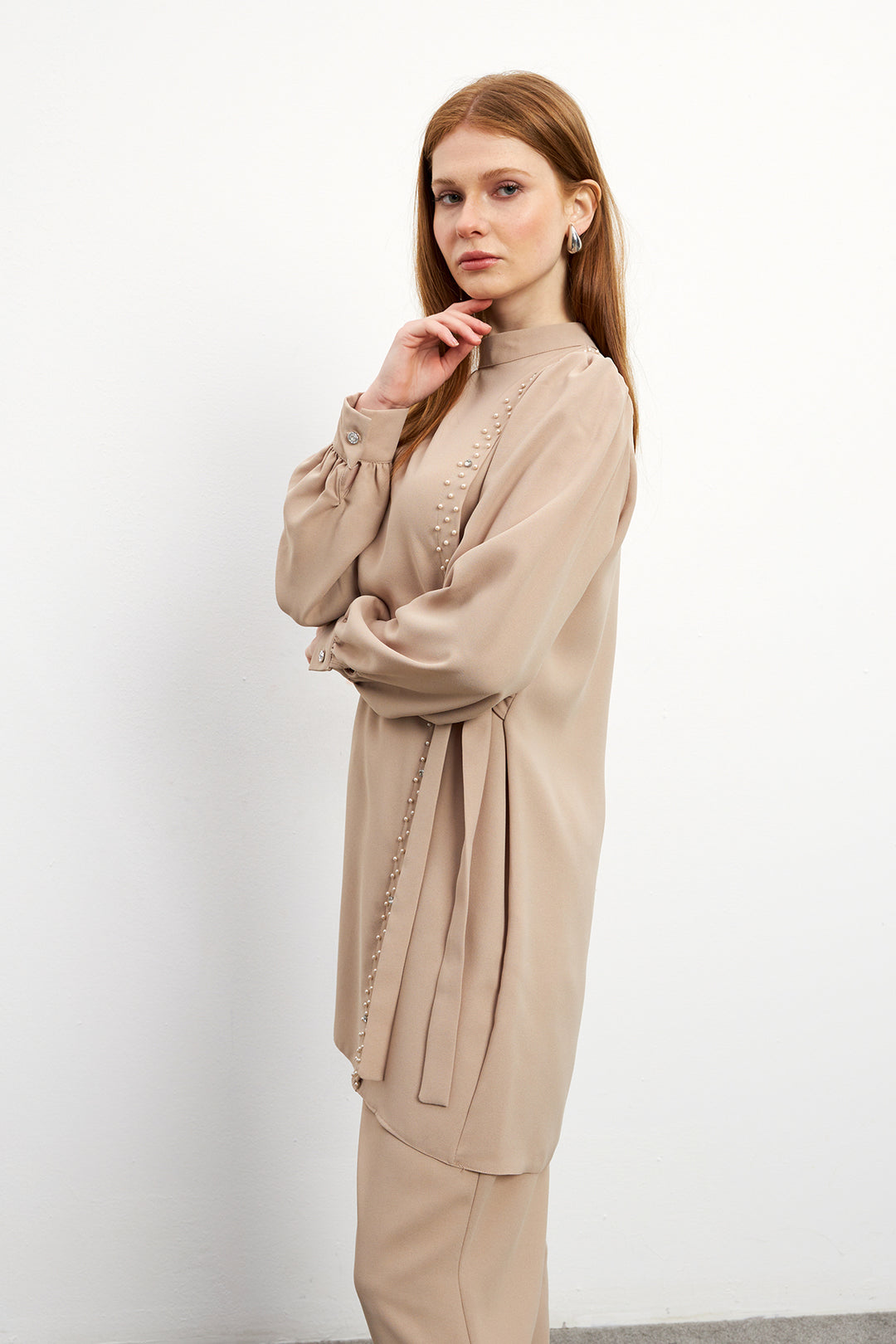 ZRF Women Eliza Tunic Pants Set - Beige - Kamianets-Podilskyi