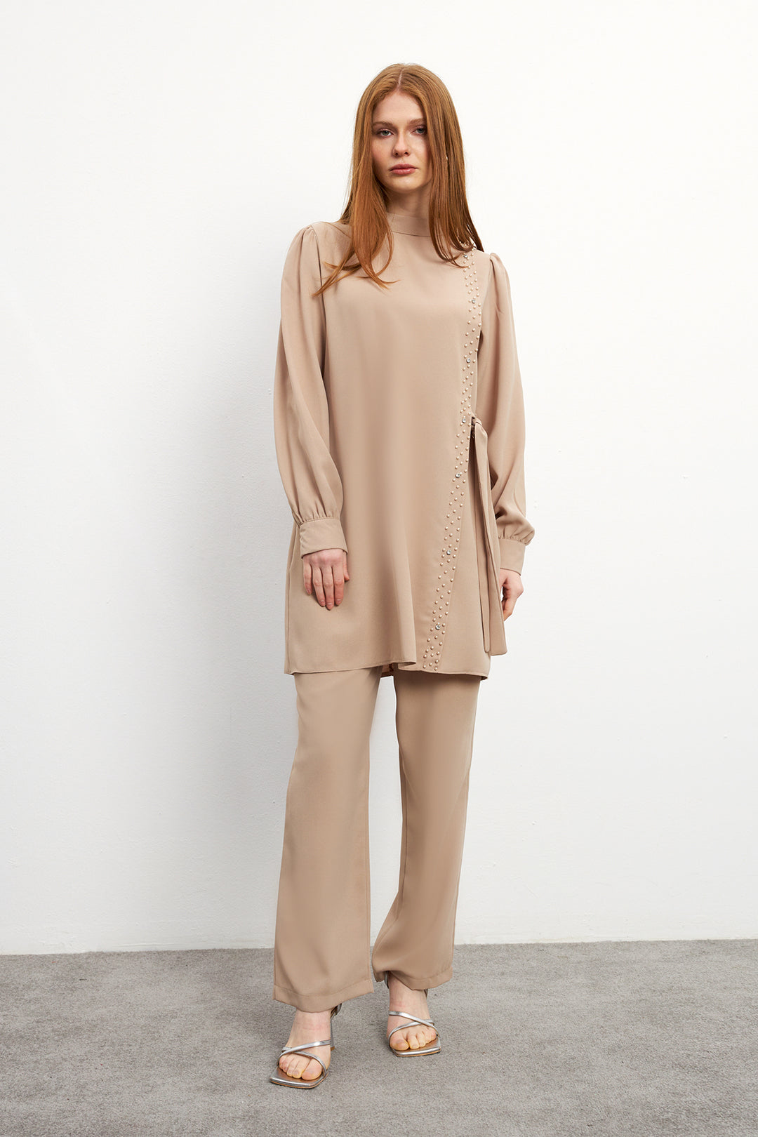 ZRF Women Eliza Tunic Pants Set - Beige - Kamianets-Podilskyi