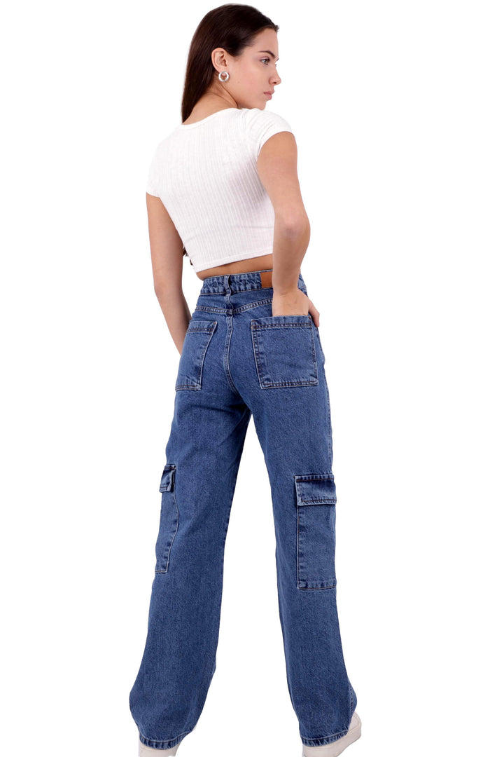 XLJ Cargo Pocket Wide Leg Jean Mixed - Leverkusen