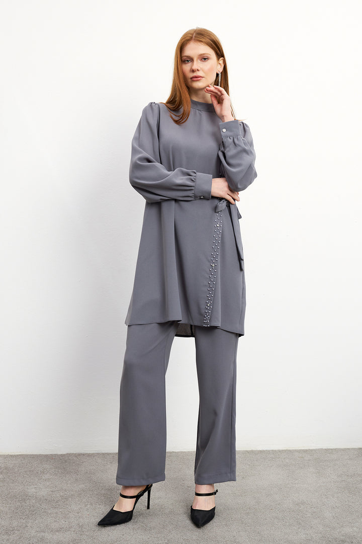 ZRF Women Eliza Tunic Pants Set - Gray - Nuremberg