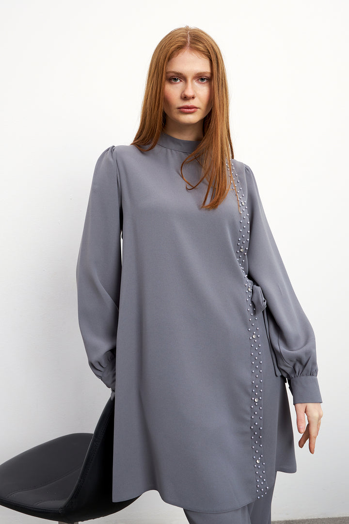 ZRF Women Eliza Tunic Pants Set - Gray - Nuremberg