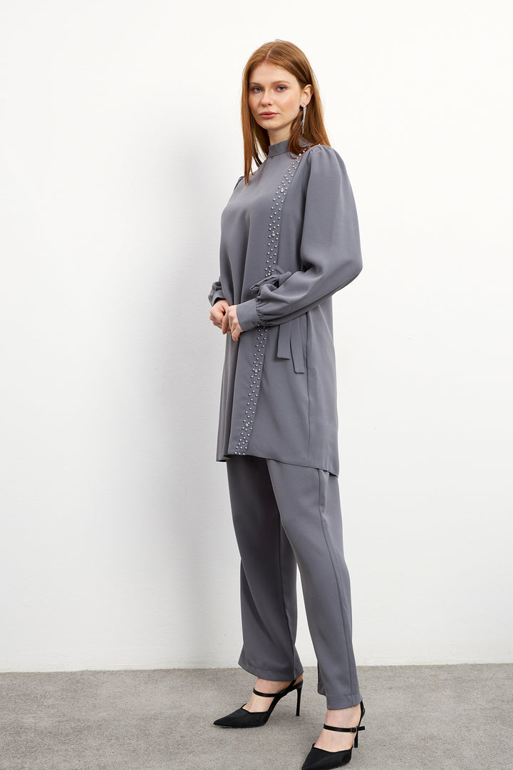 ZRF Women Eliza Tunic Pants Set - Gray - Nuremberg