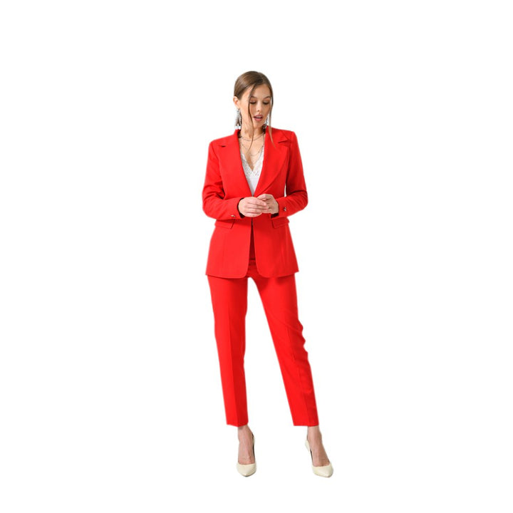 NDL Women Red Women's Suit with Sleeve Cuffs - Talavera de la Reina