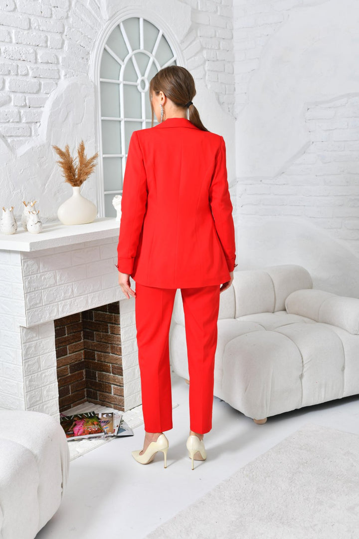 NDL Women Red Women's Suit with Sleeve Cuffs - Talavera de la Reina