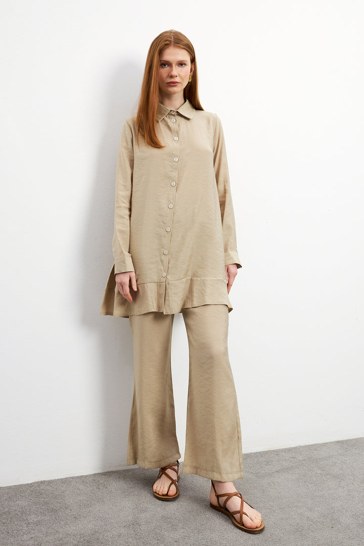 ZRF Women Cupra Tunic Pants Suit - Beige - Linares