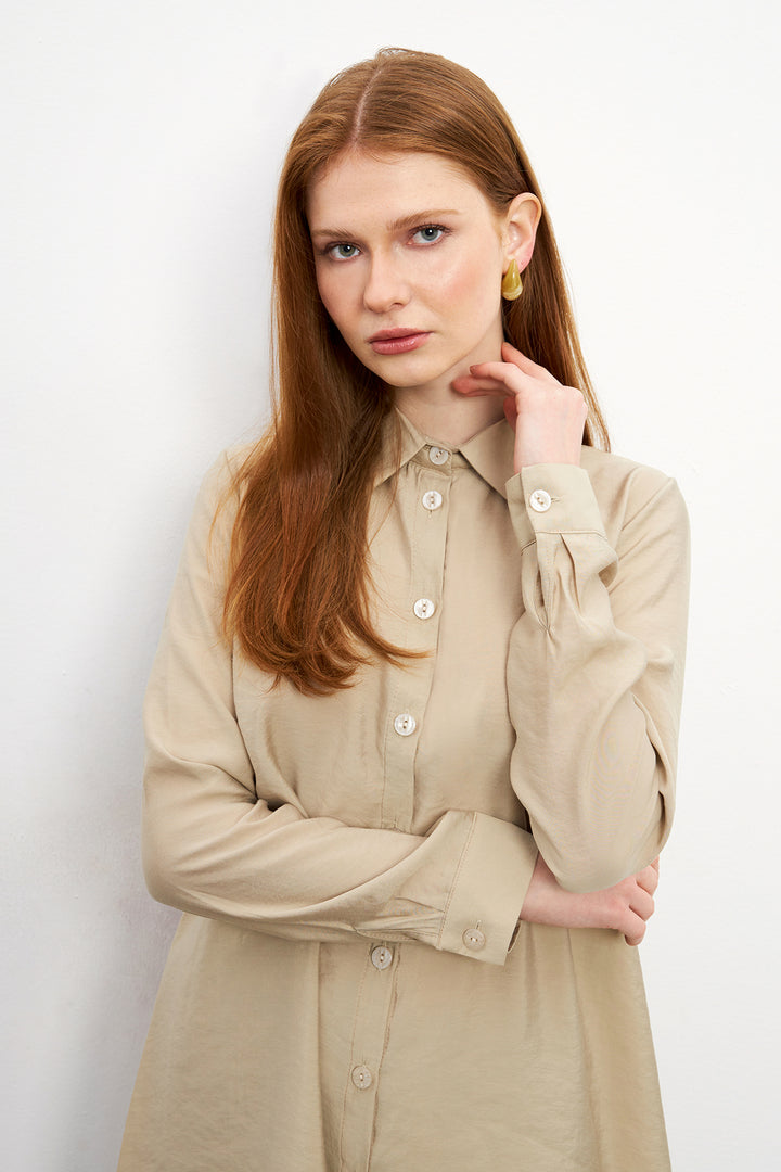 ZRF Women Cupra Tunic Pants Suit - Beige - Linares