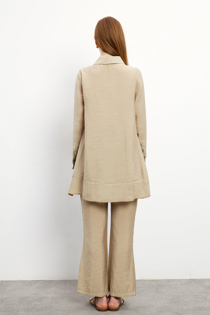 ZRF Women Cupra Tunic Pants Suit - Beige - Linares