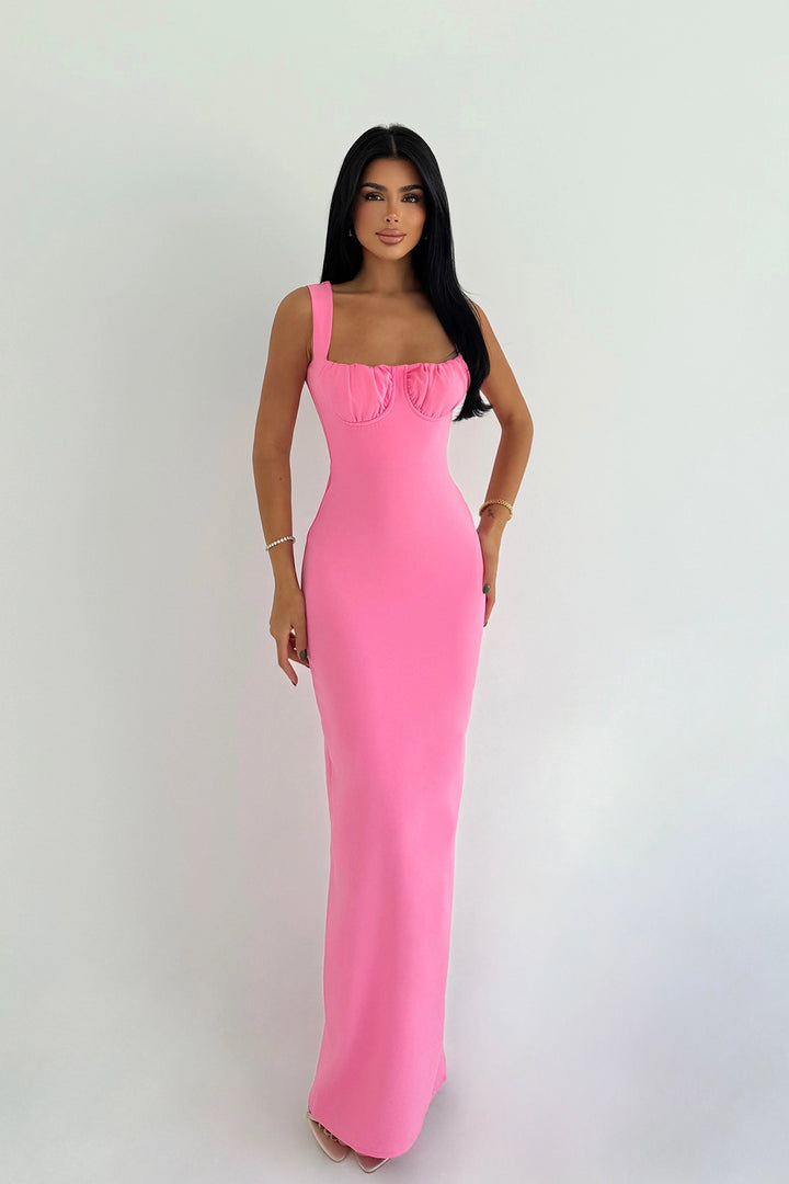 EYY Women Pembe Şal Elbise Uzun - Union