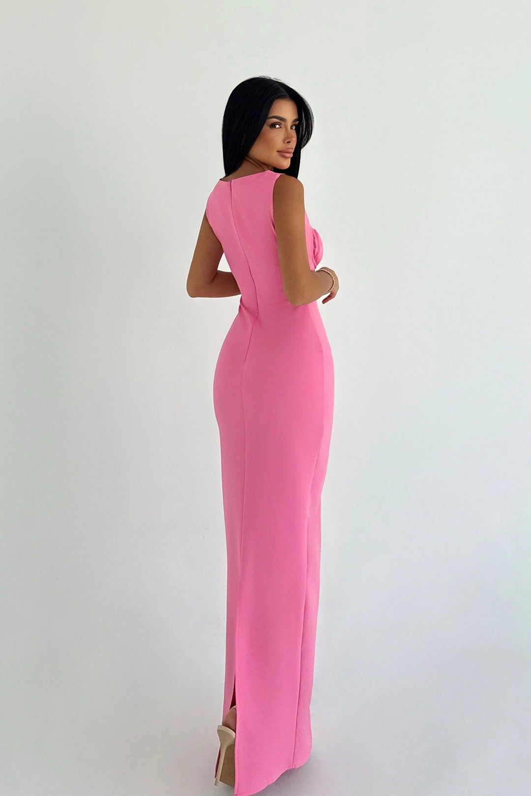 EYY Women Pembe Şal Elbise Uzun - Union