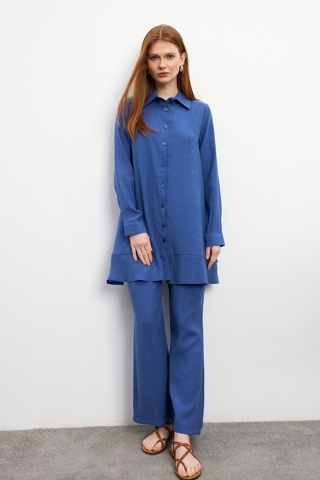 ZRF Women Cupra Tunic Pants Suit - Indigo - Millcreek