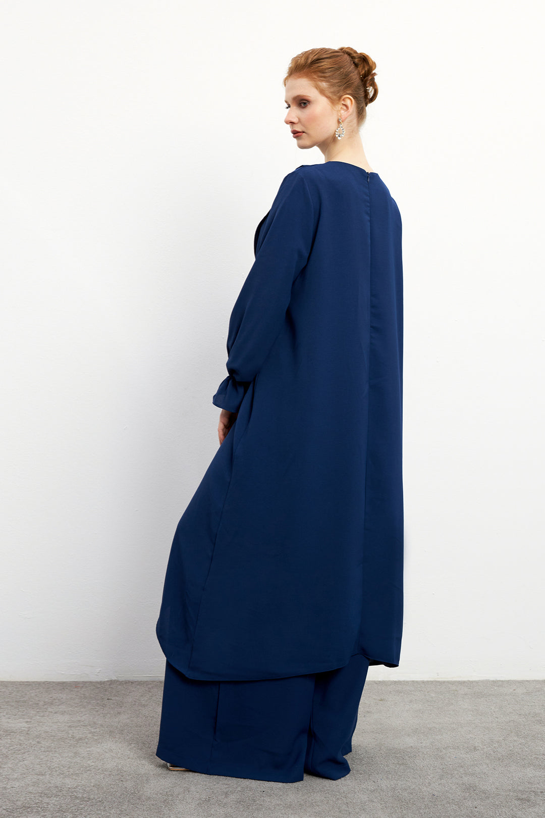 ZRF Women Asymmetric Cut Tunic Pants Suit - Indigo - Bremerhaven