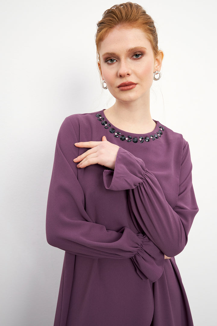 ZRF Women Asymmetric Cut Tunic Pants Suit - Lilac - Castellón de la Plana