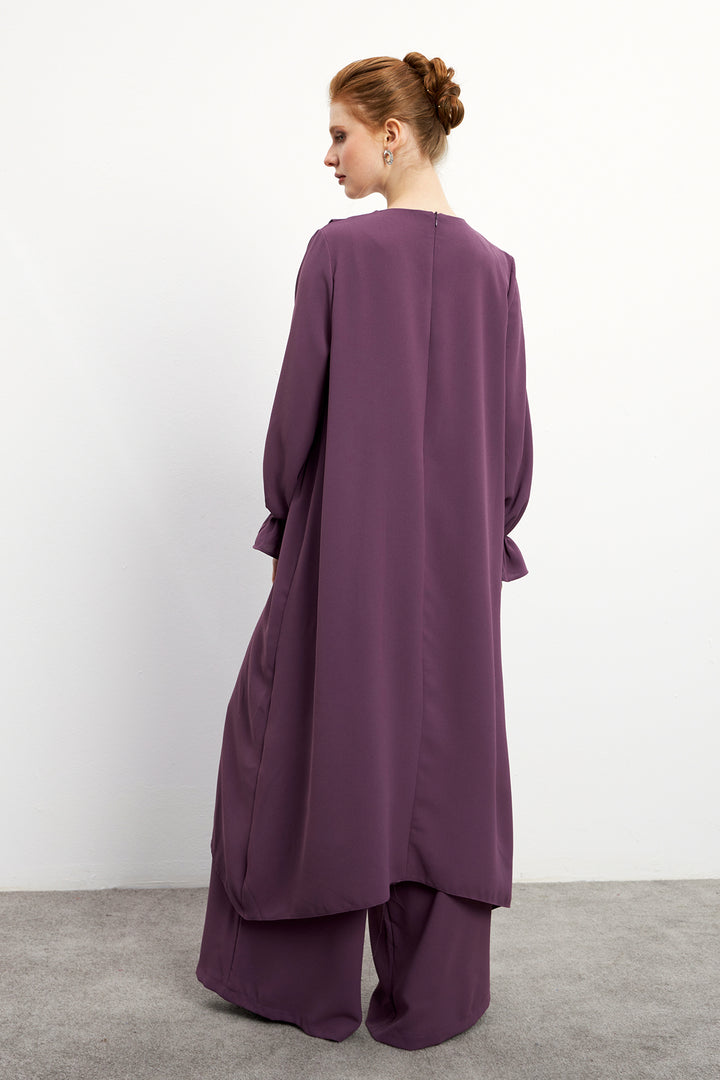 ZRF Women Asymmetric Cut Tunic Pants Suit - Lilac - Castellón de la Plana