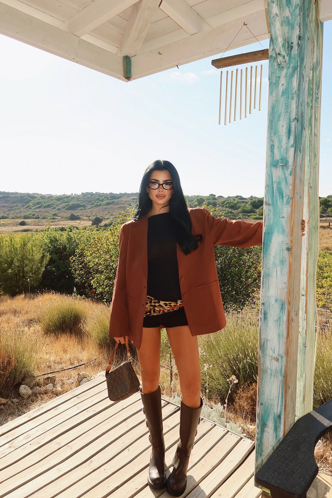 EYY Women Brown Sidrit Oversize Blazer - Camden