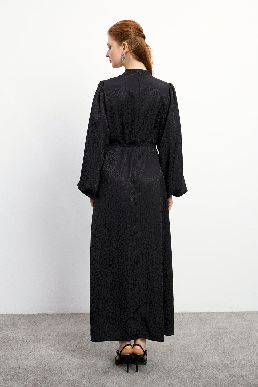 ZRF Women Valen Rose Detailed Jacquard Dress - Black - Villareal