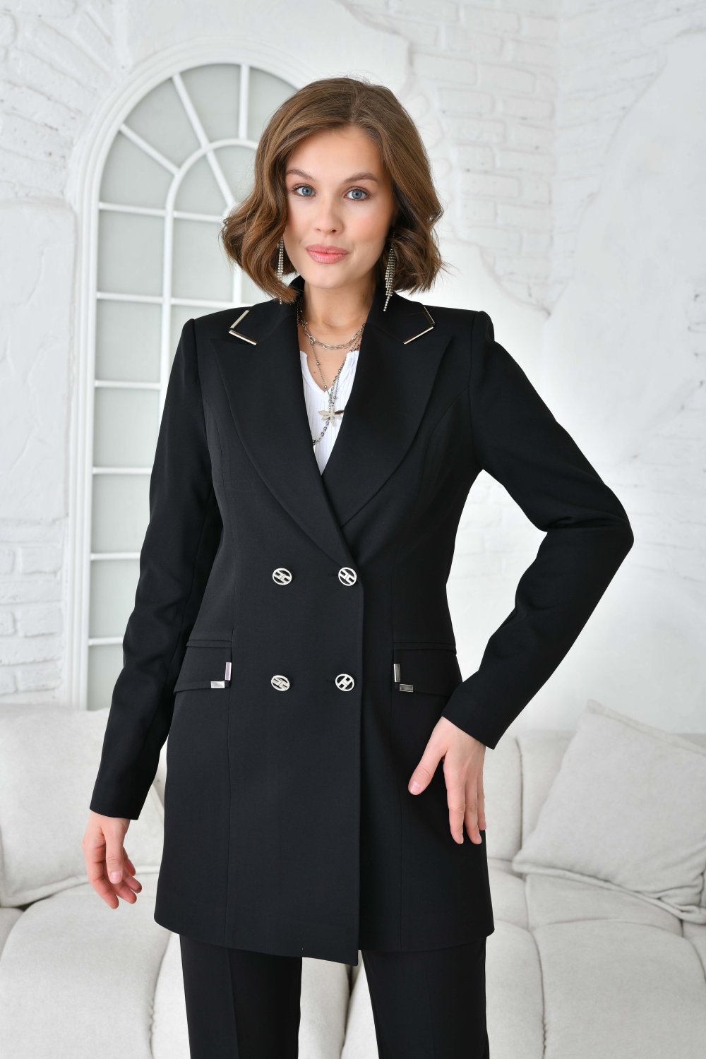 NDL Women Women's Suit with Bar Accessories Black - Addison
