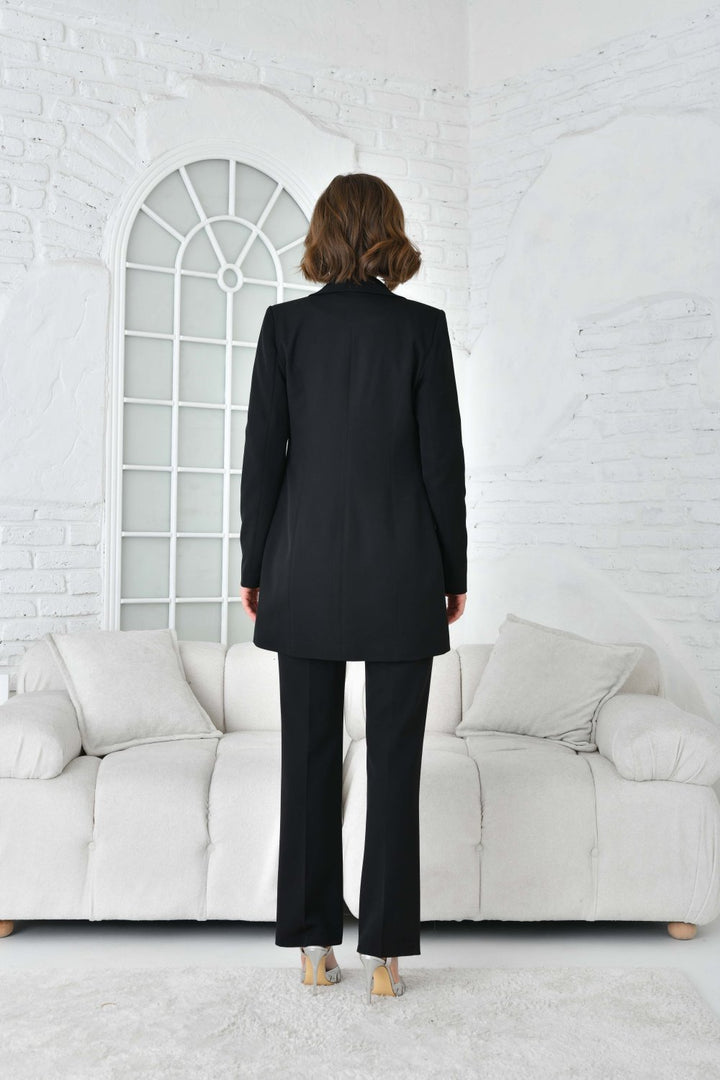 NDL Women Women's Suit with Bar Accessories Black - Addison
