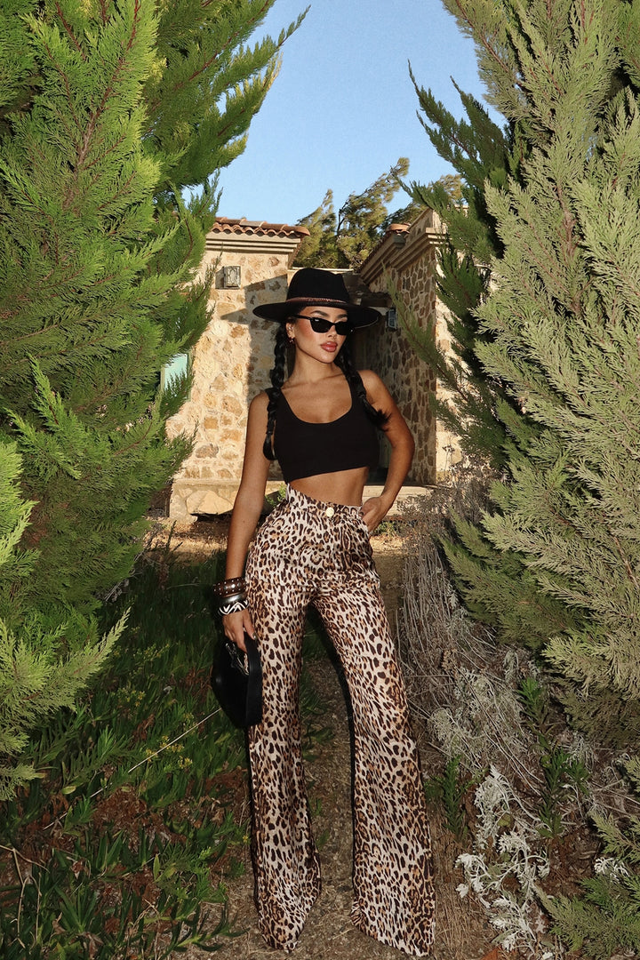 EYY Women Ronny Leopard Desenli Pantolon - Francisco I. Madero