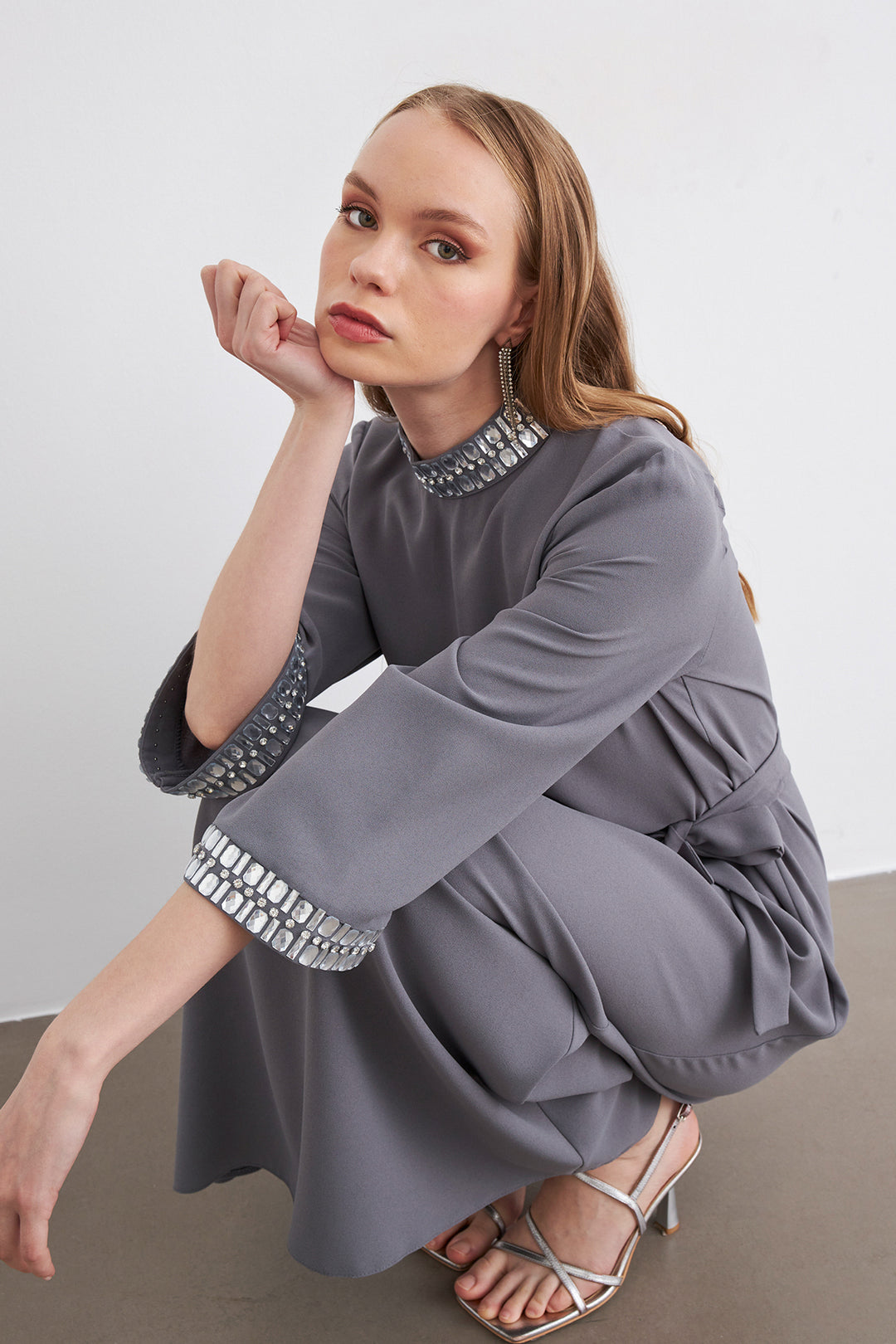 ZRF Women Beril Stone Dress - Gray - Thousand Oaks