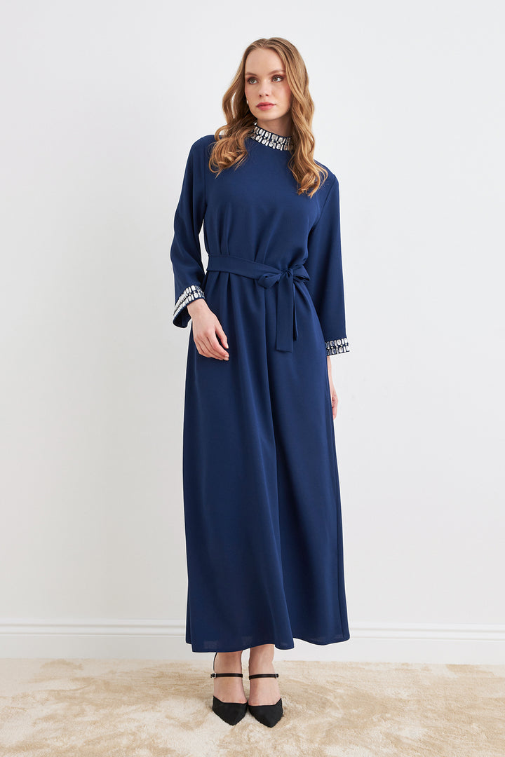 ZRF Women Beril Stone Dress - Indigo - Mariano Escobedo