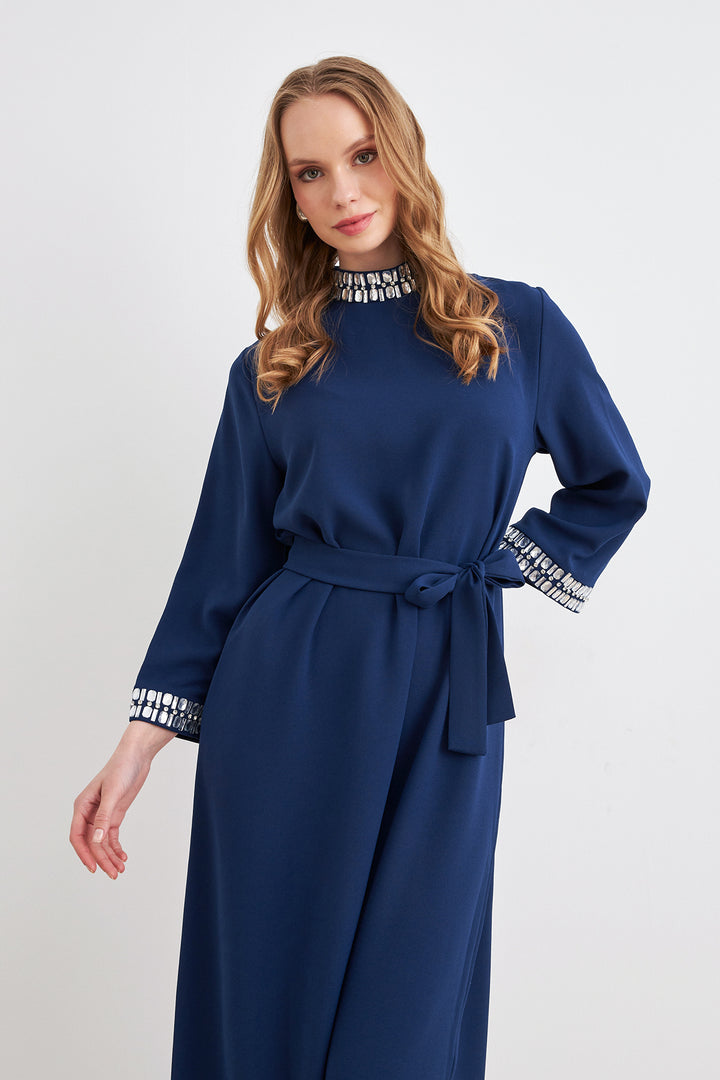 ZRF Women Beril Stone Dress - Indigo - Mariano Escobedo