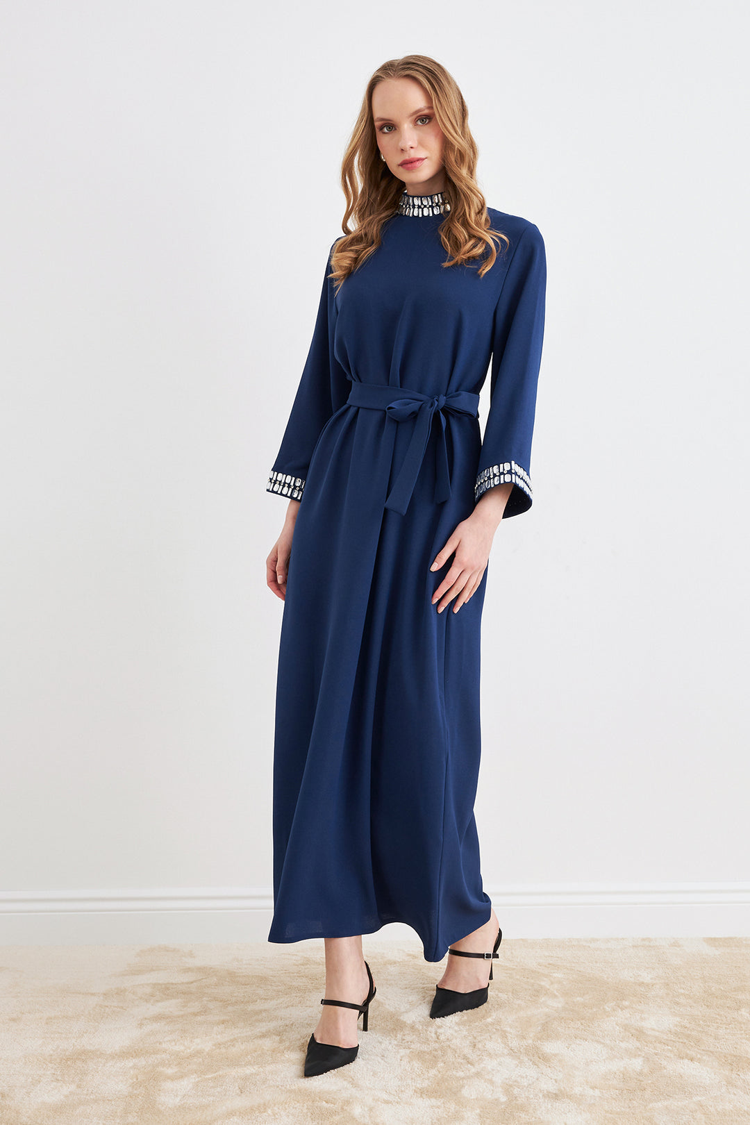 ZRF Women Beril Stone Dress - Indigo - Mariano Escobedo