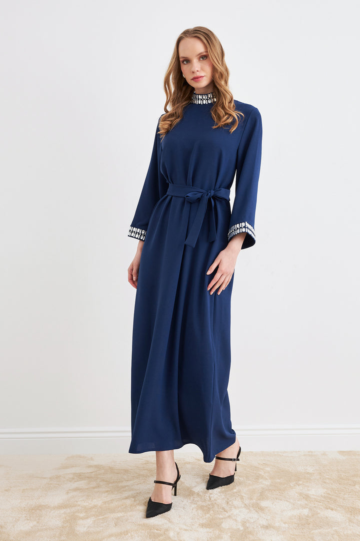ZRF Women Beril Stone Dress - Indigo - Mariano Escobedo