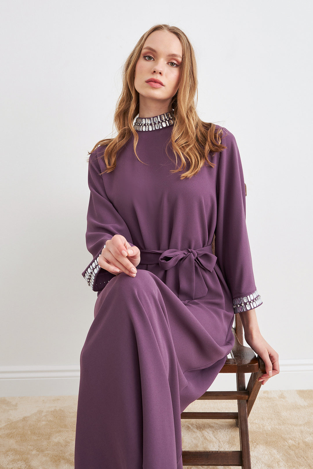ZRF Women Beril Stone Dress - Lilac - La Presa