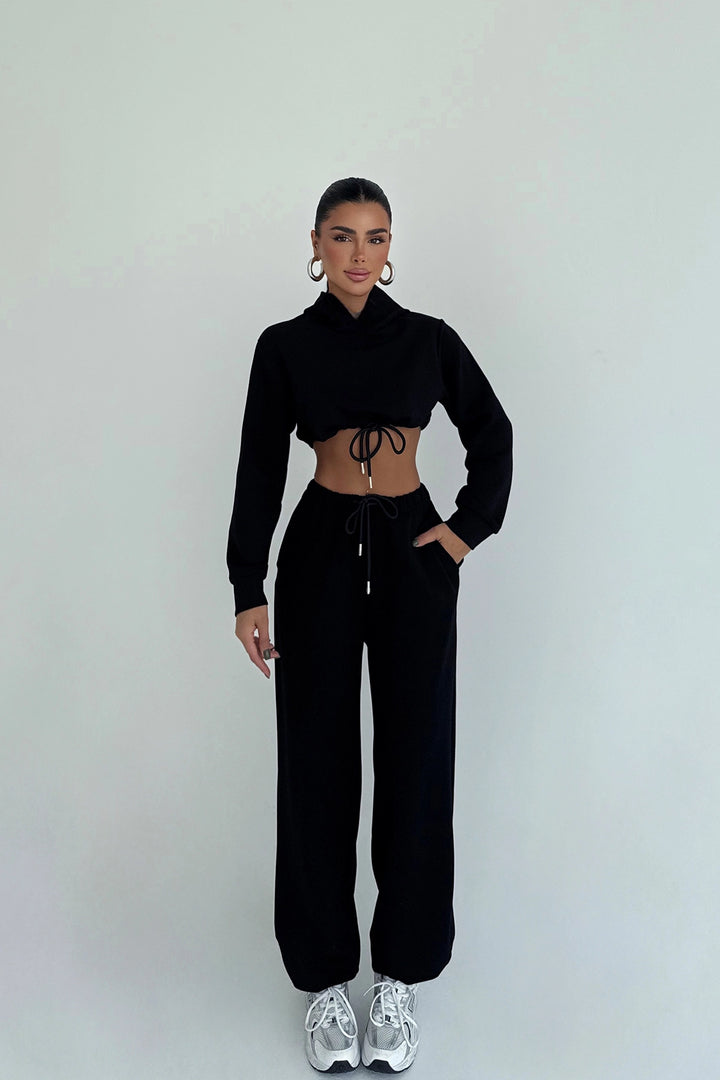 EYY Women Black Farhi Tie-Down Tracksuit - Santo Tirso