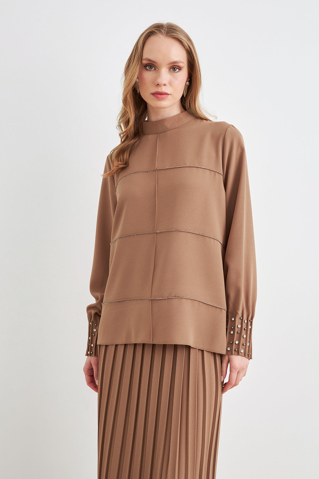 ZRF Women Arin Pile Fabric Two-Piece Set - Camel - San Baudilio de Llobregat