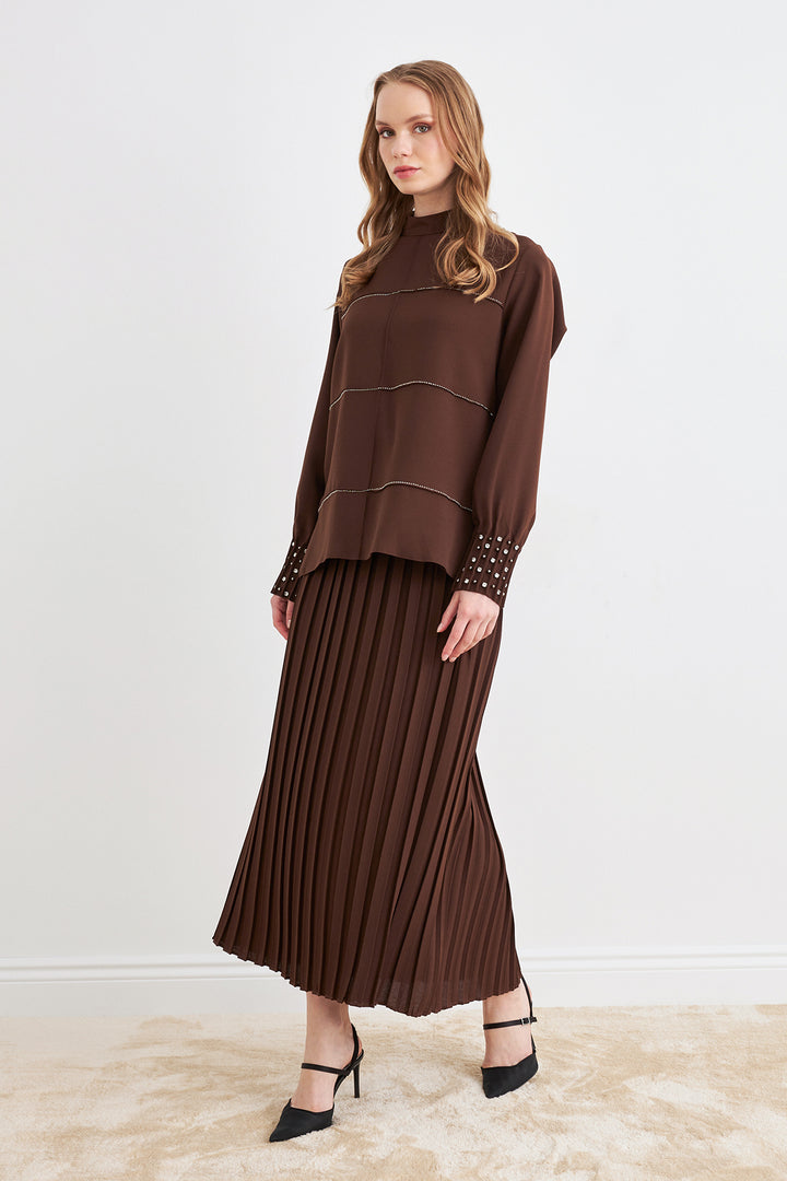 ZRF Women Arin Velvet Two-Piece Set - Coffee - Sammamish