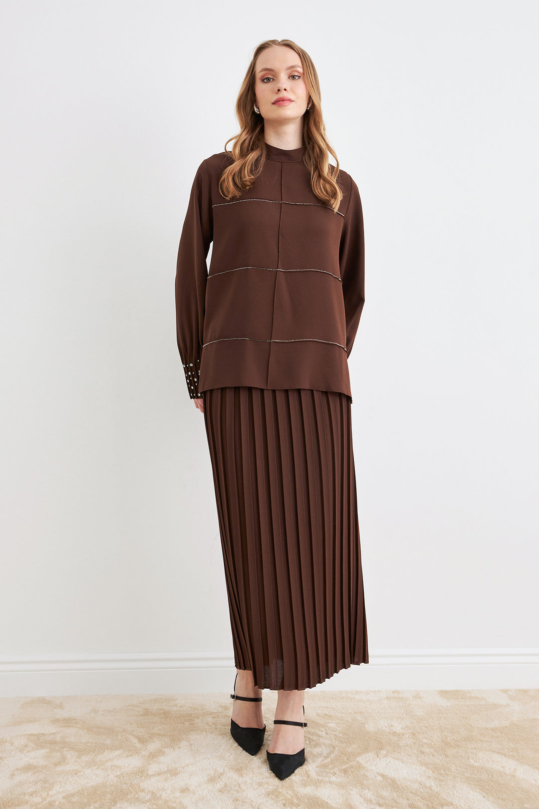 ZRF Women Arin Velvet Two-Piece Set - Coffee - Sammamish
