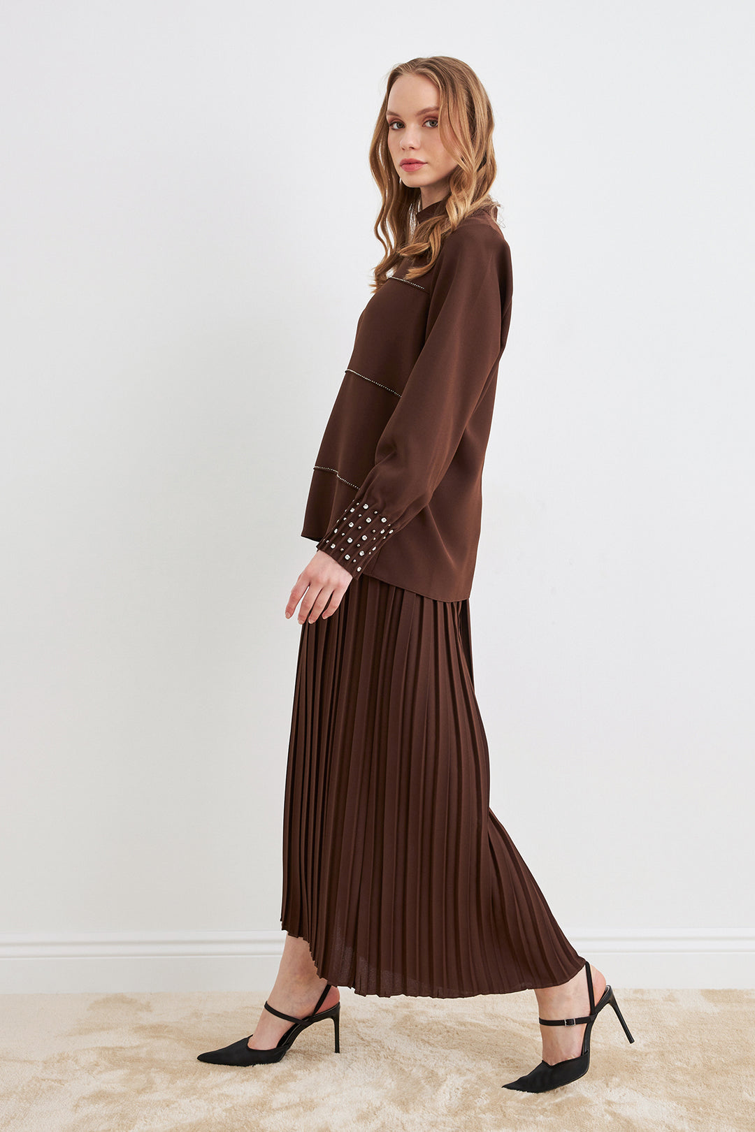 ZRF Women Arin Velvet Two-Piece Set - Coffee - Sammamish