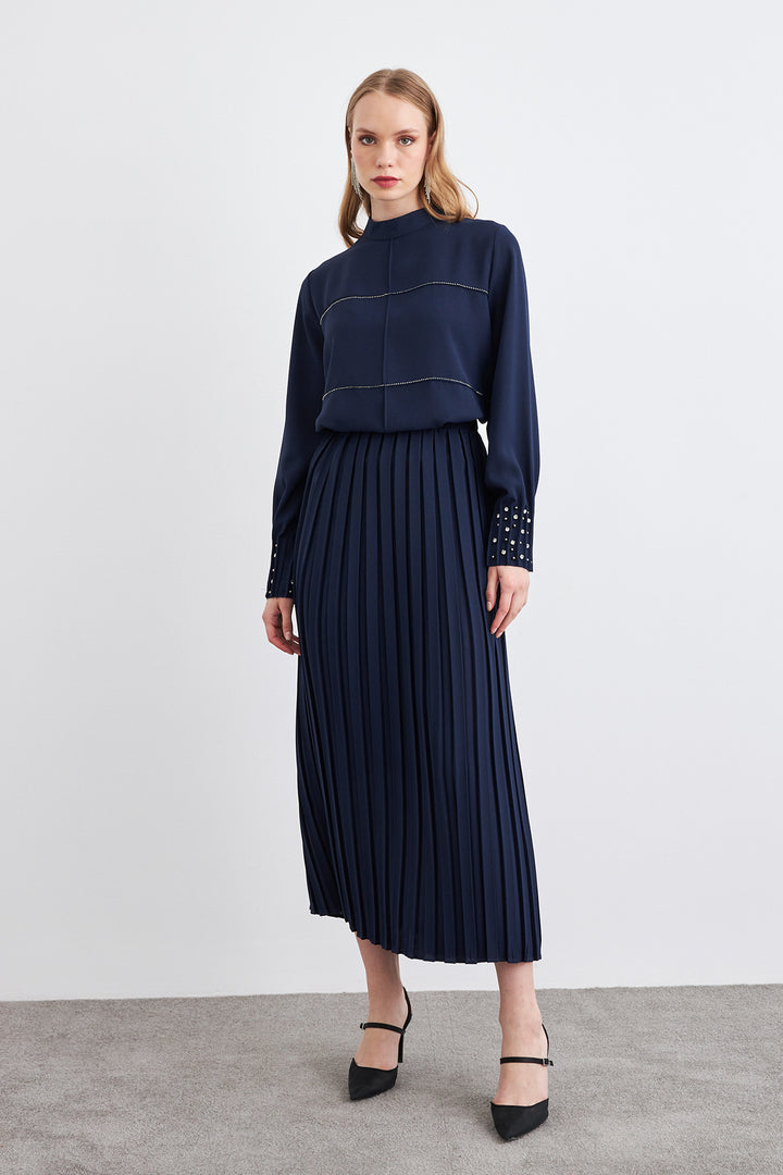 ZRF Women Arin Piliseli Two-Piece Set - Navy Blue - Eden Prairie