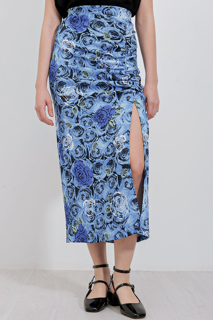 BGD Women Slit Skirt - Blue - Leganés